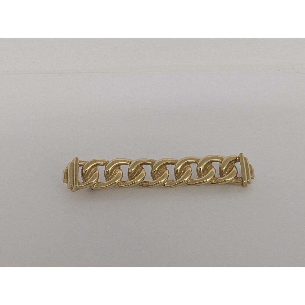 Givenchy Gold-Tone Braided Statement Size Bar Brooch, Signed